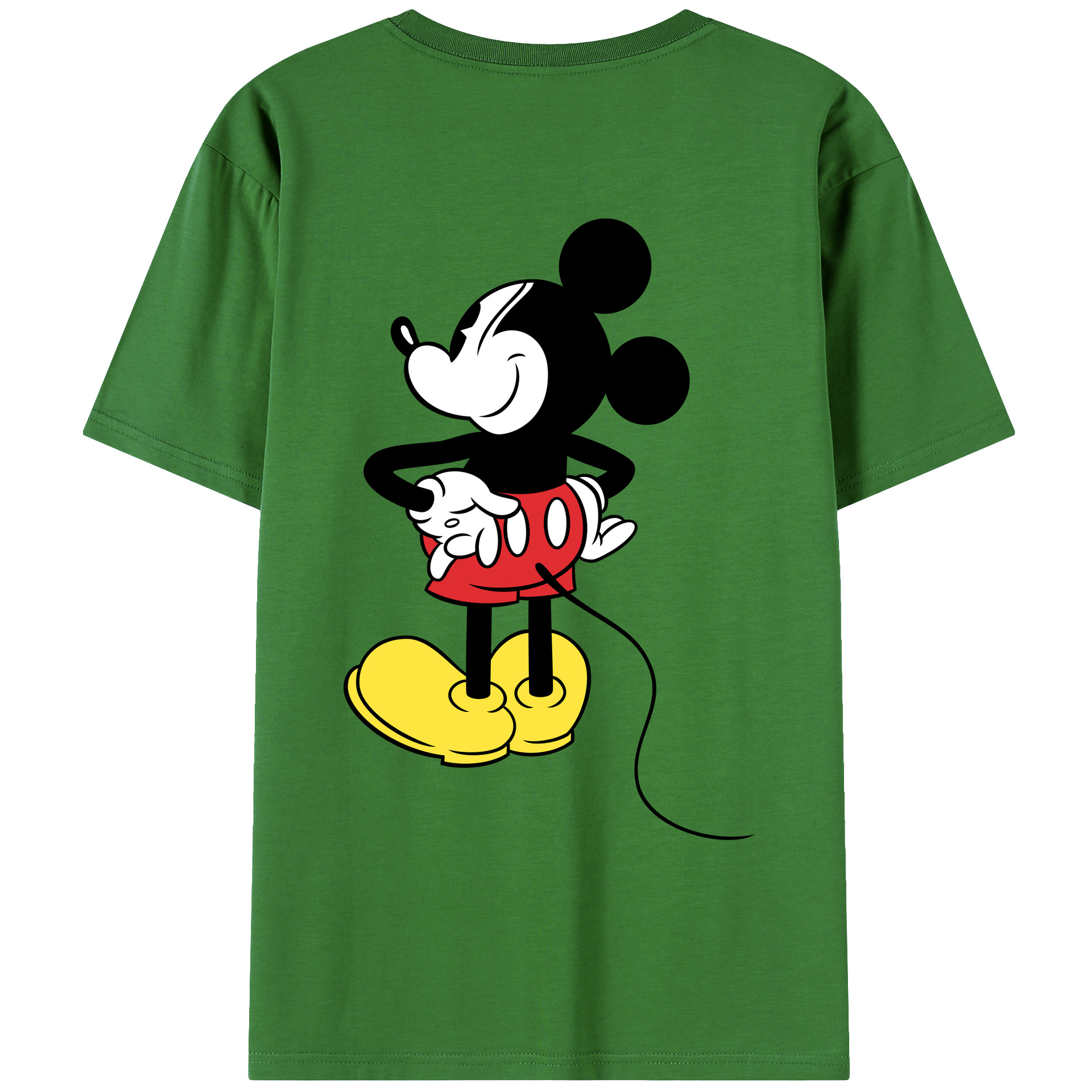 （画像用） ミッキーマウス Mickey Mouse レディース半袖Tシャツ(バックプリント)
